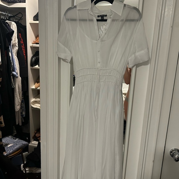 J. Crew brand new Elena shirtdress in Chiffon NWT Size 0 - Picture 4 of 8